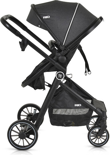 Moni Rio Verstellbar 2 in 1 Baby Kinderwagen Geeignet für Neugeborene Black