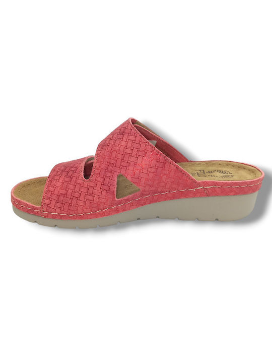 Ibiza Anatomic Women's Leather Platform Wedge Sandals Red