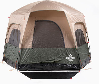Bigfour Αυτόματη Σκηνή Camping Μπεζ με Διπλό Πανί 3 Εποχών για 4 Άτομα 320x260x190εκ.