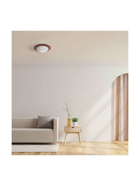 VK Lighting Πλαφονιέρα Οροφής Λευκή με Ενσωματωμένο LED