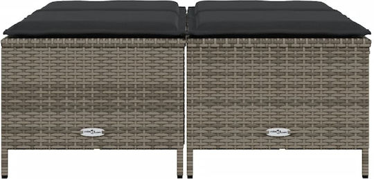 Σκαμπό Rattan 4τμχ 50x48x36.5cm