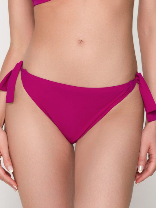 Luna Bikini Slip with Ties Purple