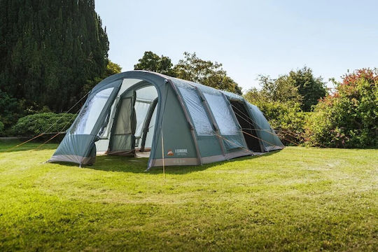 Vango Camping Tent Tunnel Inflatable Green 3 Seasons For 6 People 705x380x210cm