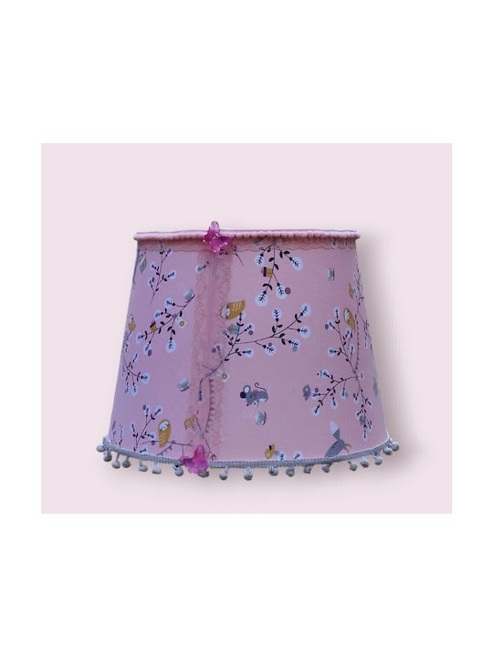 Oxygen Pink Foxes And Owls O singură lumină Lumină de tavan pentru copii Agățat cu suport pentru bec E27 Roz 35x25cm