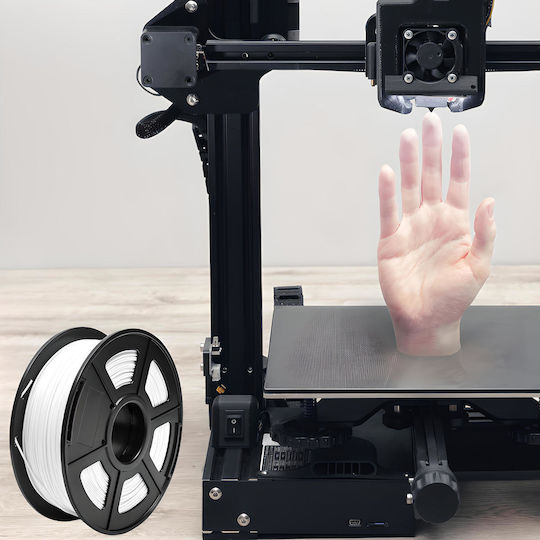 PLA 3D Printer Filament 1.75mm Λευκό 0.2kg