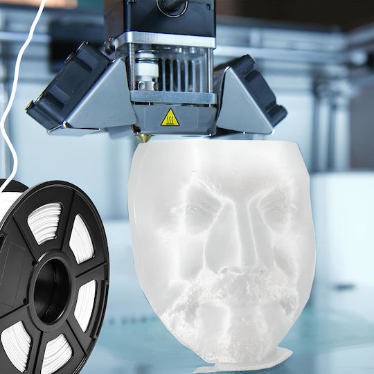 PLA 3D Printer Filament 1.75mm Λευκό 0.2kg