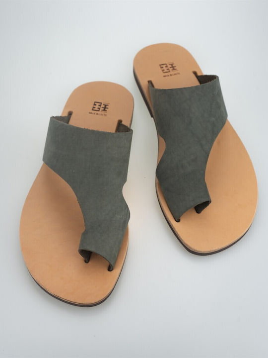 ΞΞ Leder Herrensandalen anthraki-nubuck