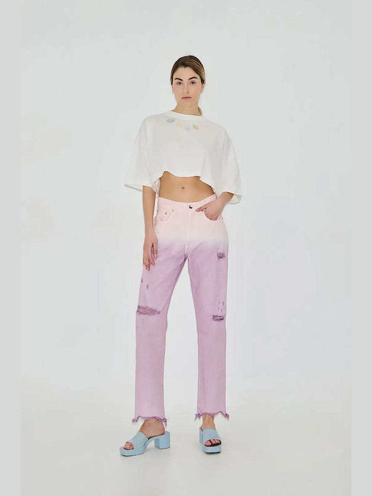 PCP Women's Jean Trousers in Loose Fit Purple