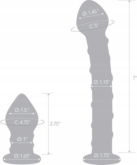 Glas Πρωκτικά Dildos Σετ
