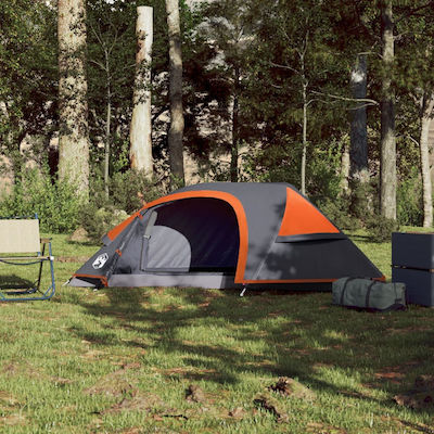 vidaXL Summer Camping Tent Gray for 1 Person 230x140x88cm