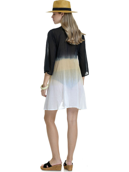 MiandMi Feminin Caftan de Plajă Black