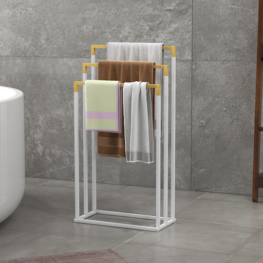 Kleankin Single Wall-Mounted Bathroom Rail ​45x22.5cm White