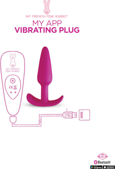 Clara Morgane Pro Anal Plug with Wireless Functionality and Vibration Fuchsia