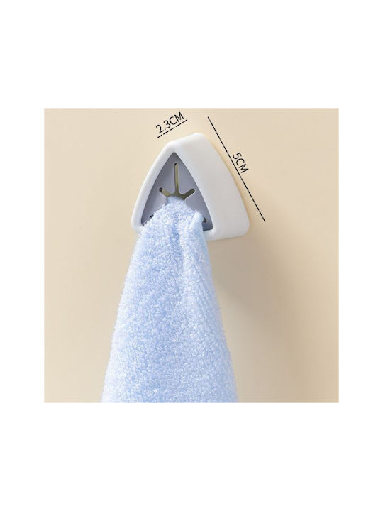 Single Wall-Mounted Bathroom Hook ​2.3x2.3cm White