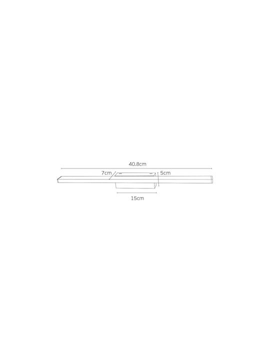 VK Lighting Leuchte Wand LED Schwarz 40cm VK Lighting Leuchte Wand LED Schwarz 40cm