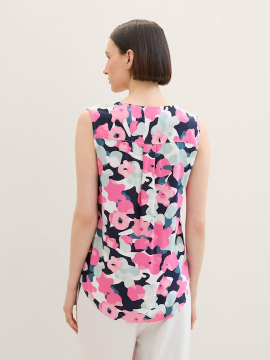 Fără mâneci Femei Cămașă Pink Floral