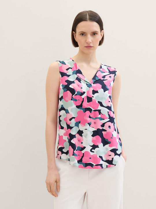 Fără mâneci Femei Cămașă Pink Floral