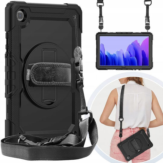 Carcasă Tech Protect Solid360 Mâner Suport Flip Cover Rezistentă Negra (Samsung Galaxy Tab A7 Lite 8.7 T220 / T225) T12761
