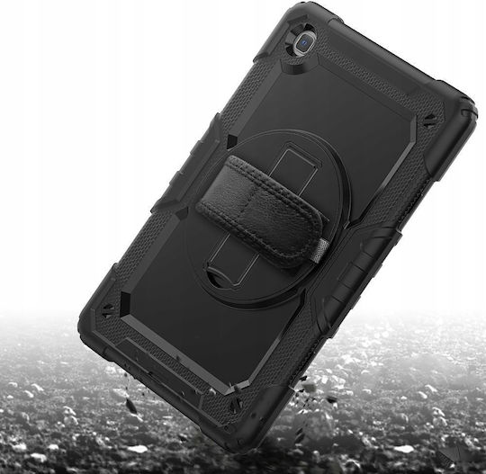 Carcasă Tech Protect Solid360 Mâner Suport Flip Cover Rezistentă Negra (Samsung Galaxy Tab A7 Lite 8.7 T220 / T225) T12761