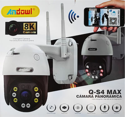 Andowl Q-S4 Max IP Cameră de Supraveghere Wi-Fi 3MP Full HD+ Rezistentă la apă cu Microfon