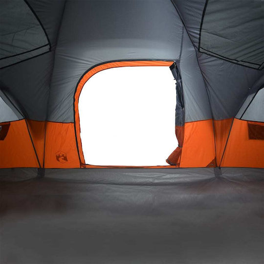 vidaXL Σκηνή Camping Τούνελ Πορτοκαλί για 11 Άτομα 560x292x190εκ.