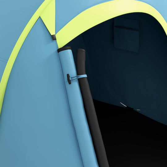 Outsunny Σκηνή Camping Pop Up Μπλε 3 Εποχών για 1 Άτομο 245x148x105εκ.