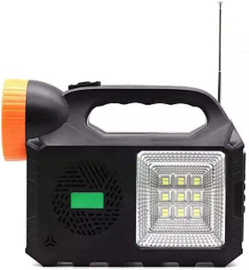 Gd Times Gd-102 Слънчев комплект за осветление с 3 крушки, високоговорител, Bt радио 80w Xl