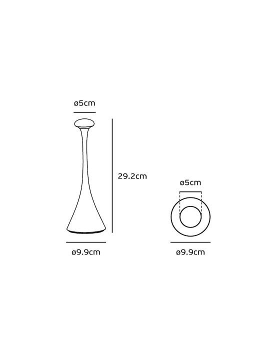 VK Lighting Lampă de masă LED cu Abajur Auriu și Bază