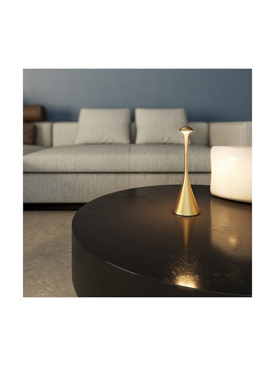 VK Lighting Настолна лампа LED с Кафяв Абажур и Основа