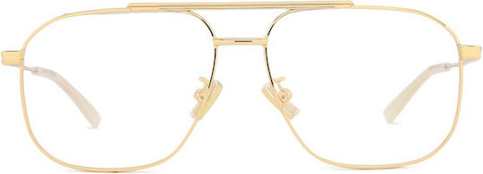 Bottega Veneta Metal Eyeglass Frame Gold BV1159O 002