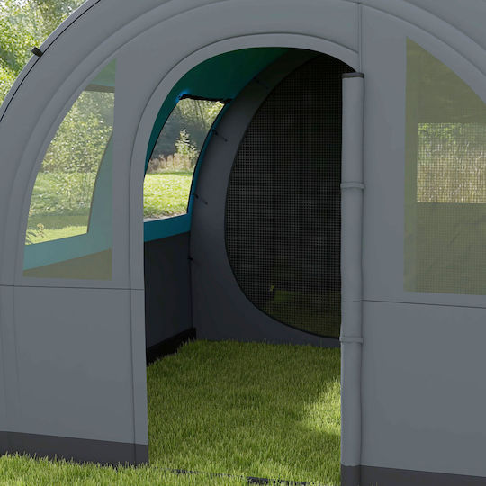 Outsunny Σκηνή Camping Τούνελ Γκρι 4 Εποχών για 5 Άτομα 480x260x200εκ.
