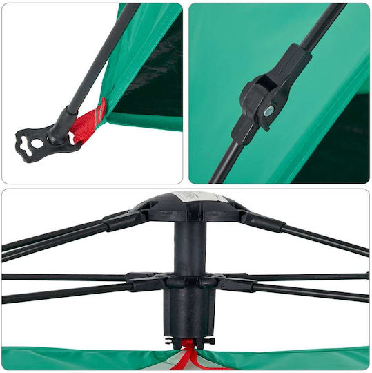 vidaXL Automatisches Sommer Campingzelt Grüne für 2 Personen 190x140x115cm