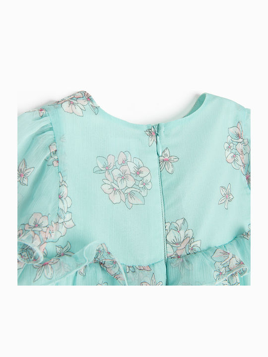 Rochie pentru Copii Mâneca scurta Green
