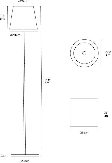 VK Lighting LED Лампа за под В150см. Кафяв VK Lighting LED Лампа за под В150см. Кафяв