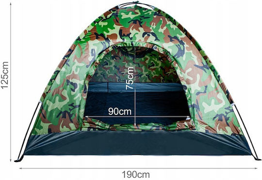 Cort De Camping Igloo Verde Pentru 4 Persoane 190x190x125cm