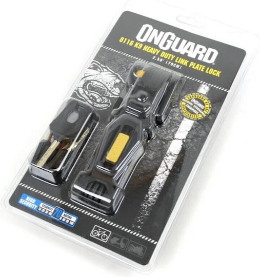 OnGuard Bicycle Folding Lock with Key Black