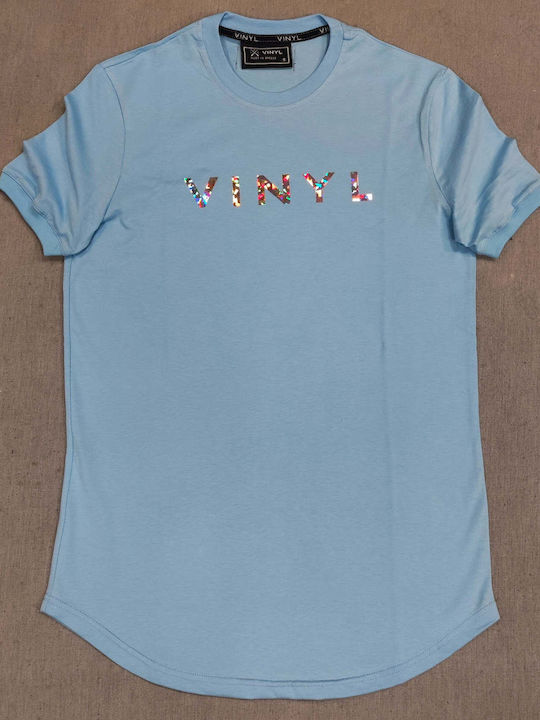 Vinyl Art Clothing Men's Short Sleeve T-shirt Light Blue