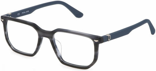 Police Metal Prescription Eyeglass Frame Grey VK555 09U5