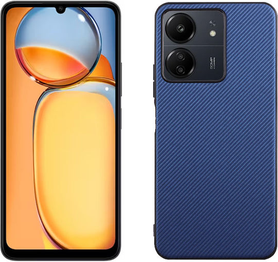Volte-Tel Carbon Lift Back Cover Σιλικόνης Μπλε (Xiaomi Redmi 13C)