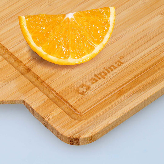 Alpina Appliances Επιφάνεια Κοπής Ξύλινη Μπεζ 36x26cm
