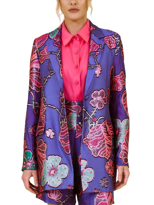 Dolce Domenica Lung Blazer pentru femei Sacou Purple