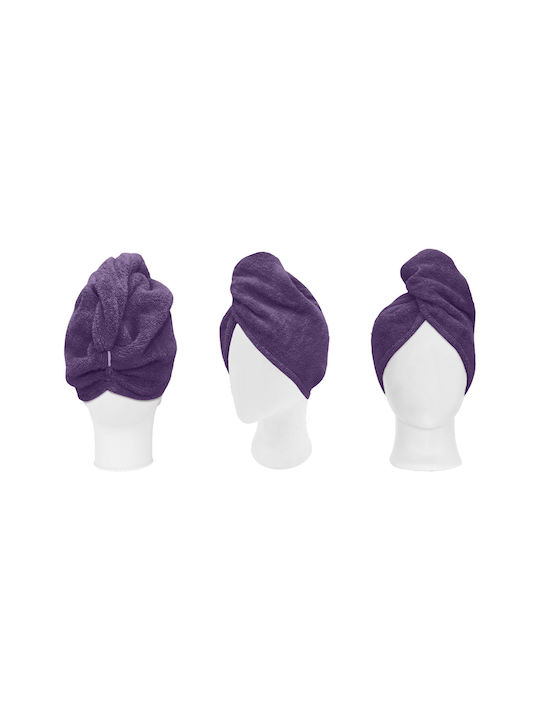 Beauty Home Πετσέτα Προσώπου Turban Art 3408 Μωβ