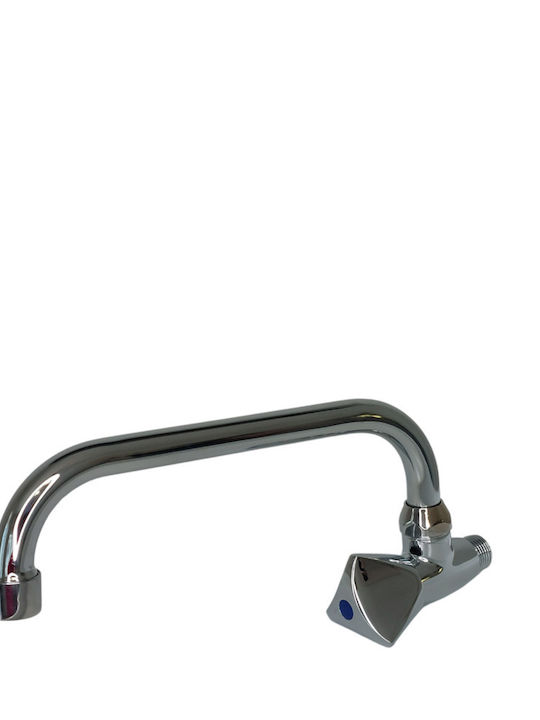Carmen Wall Kitchen Faucet Silver