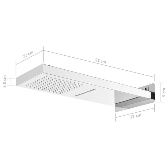 vidaXL Showerhead 9cm 9x9cm