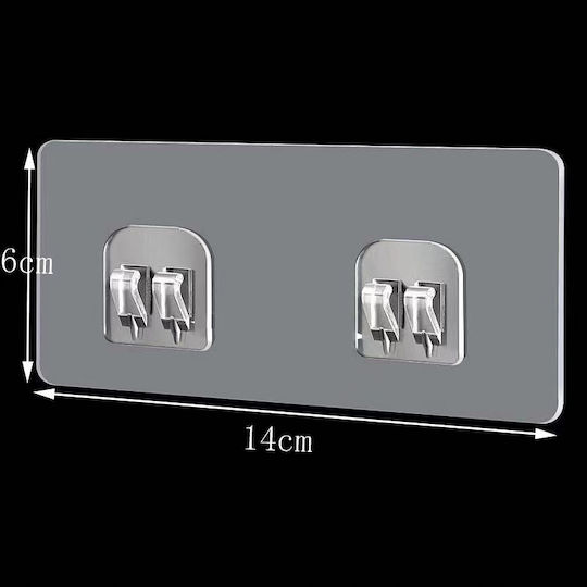 Haken Badezimmer Einzeln Schrauben 6x14cm Inox Transparentes Haken Badezimmer Einzeln Schrauben 6x14cm Inox Transparentes