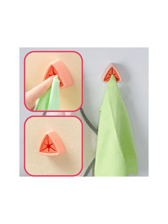 Άγκιστρο Μπάνιου Μονό με Βίδες ​2.3x2.3cm Ροζ