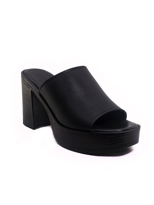 Commanchero Original Mules mit Absatz in Schwarz Farbe