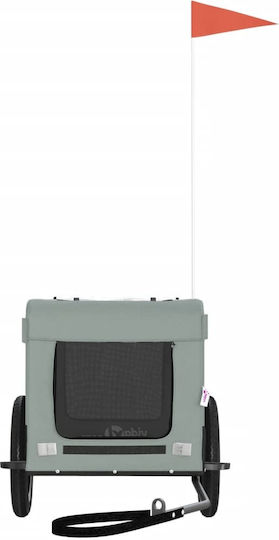 vidaXL Dog Carrying Gray Bicycle Trailer for 30kg Pets L120xW54.5xH53cm