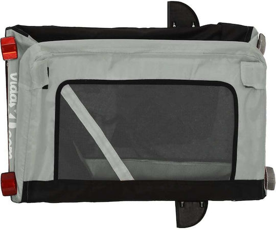 vidaXL Dog Carrying Gray Bicycle Trailer for 30kg Pets L120xW54.5xH53cm