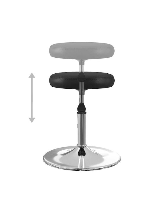 Stool For Kitchen with Adjustable Height Black 2pcs 31x31x39-53cm